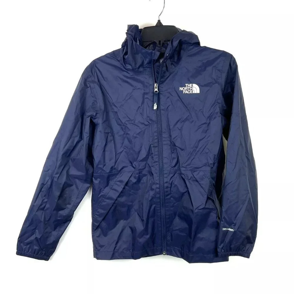 The North Face Boy’s Zipline Navy Blue Rain Jacket Size Large